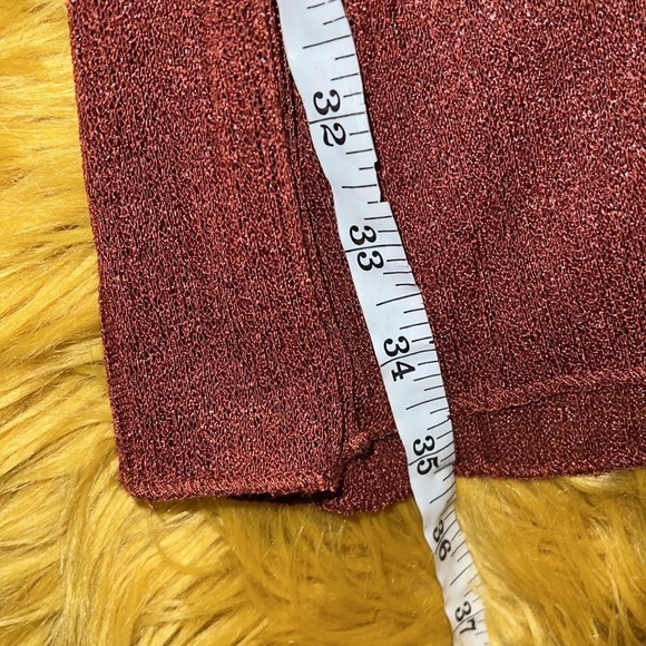 Zara wide legs cropped shiny pants Sz  M - Picture 6 of 9